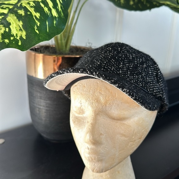 Nine West Black Tweed Baseball Cap - Picture 8 of 9